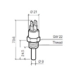 Picture of X10-232-001-001 - Temperature Switch - Switchpoint ON 64°C ±3°C Switchpoint OFF 60°C ±3°C - M14X1.5 