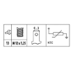 Picture of TS6107 - Temperature Sender - Nissan, Almera, Hardbody, Maxima, Pathfinder, Patrol, Primera, X-Trail