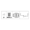 Picture of RS224 - Reverse Light Switch - Toyota Yaris, Auris, Corolla Saloon 