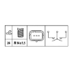 Picture of RS189 - Reverse Light Switch - Mercedes-Benz - Nissan - Opel - Reanult - Smart