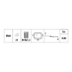 Picture of OP6665 - Oil Pressure Switch - Mercedes-Benz - Nissan - Renault 