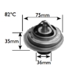 Picture of MIT7582 - Thermostat - 82 Deg C - Mitsubishi Diesel 4D31/4D33/4D34