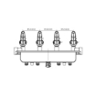 Picture of IC1054 - Ignition Coil - Electronic - Citroen, Fiat, Hitachi, Peugeot