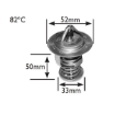 Picture of 7027 - Thermostat - 82 Deg C - Citroen/Daihatsu/Peugeot/Toyota