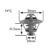 Picture of 6671 - Thermostat - 74 Deg C - Volvo Vintage Collection