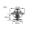 Picture of 6553 - Thermostat - 71 Deg C - Mercedes-BenzT2/L Platform/Chassis/Van/Alfa Romeo GT V 2000