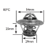 Picture of 6255 - Thermostat - 82 Deg C - Alfa Romeo Alfasud/Arna 1.3