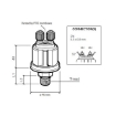 Picture of 360-081-032-025C - Pressure Sender - 0 to 2 Bar - Insulated Contact - 1/8"X27 NPTF