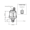 Picture of 360-081-029-012C - Pressure Sender - 0 to 10 Bar - No Warning Contact - 1/8"X27 NPTF
