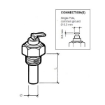 Picture of 323-801-005-001D - Temperature Sender - +40°C to +120°C - Thread 1/8"X27 NPTF