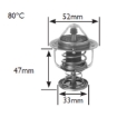 Picture of 2932 - Thermostat - 82 Deg C - Toyota/Daihatsu/Suzuki/Citroen/Peugeot/Lexus