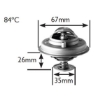 Picture of 2874 - Thermostat - 84 Deg C - Jaguar S-Type/Vanden Plas/XJ/XK 8 Convertible/Coupe