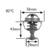 Picture of 2757 - Thermostat - 82 Deg C - Hyundai/Lexus/Lotus/Mitsubishi/Nissan/Proton/Smart/Toyota