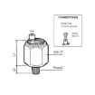 Picture of 230-112-001-002C - Pressure Switch - 0 to 12 Bar - Switchpoint 10.00 PSI - 1/8"X27 NPTF