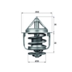 Picture of 2290 - Thermostat - 77 Deg C - Nissan Sentra/Sabre/Toyota Stallion Van/Venture Bus/Condor MPV