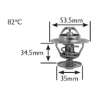 Picture of 2253 - Thermostat - 82 Deg C - Hyundai Accent/Elantra