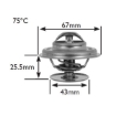 Picture of 2117 - Thermostat - 75 Deg C - Iveco Eurostar/Eurotech/Eurotrakker/DAF 85 FA/FAD/FAR/FAT/FT/FTG/FTT
