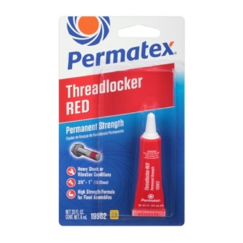 Picture of 19962 - Permanent Strength Threadlocker Red - 6 ml Tube