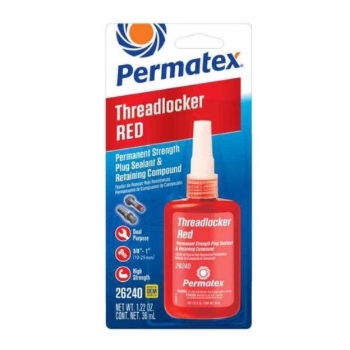 Picture of 26240 - Permanent Strength Threadlocker Red & Cup/Core Plug Sealant Retaining Compound - 36 ml