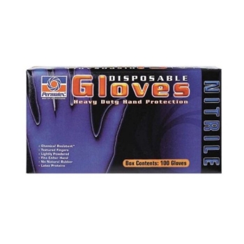 Picture of 08185 - Permatex Disposable Gloves Black Nitrile Large - 100 Per Box