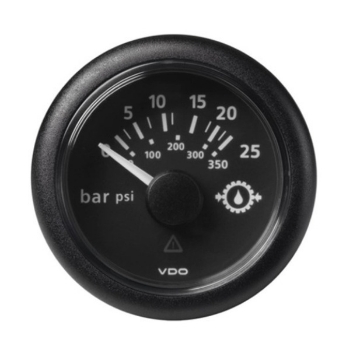 Picture of A2C59514136 - Pressure Gauge - Viewline 52mm 25 Bar Transmission Pressure 12V/24V