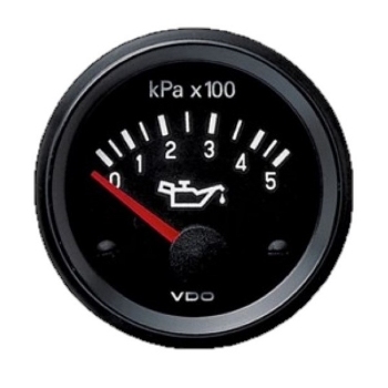 Picture of 350-030-016C - Pressure Gauge - Cockpit International 52mm 500 Kpa Oil Pressure 12V