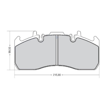 Picture of DPD173 - Heavy Duty Brake Pad - Volvo Fl Series/Renault Midlum - Ft/Rear - 215.90mm x 99.50mm