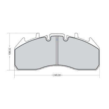 Picture of DPD174 - Heavy Duty Brake Pad - Volvo FE/FM/Bus/Renault 420/440 Ft/Rear - 249.00mm x 108.52mm
