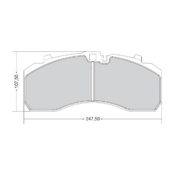 Picture of DPD253 - Heavy Duty Brake Pad - Mercedes/Iveco/Man - Front - 247.50mm x 107.50mm x 29.50mm