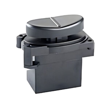 Picture of JC030-N-V00-BLK - Rocker Switch - Single Axis V-Profile Self Centering 1.8 kOhm