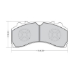 Picture of DPD008 - Heavy Duty Brake Pad - Wva29246 - Mercedes Axor Mb Mp3 - Front - 244.30 X 113.92 X 29.50 