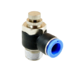 Picture of ISC06-M5 - Speed Controller Elbow  - Flow Control Fitting - 6mm Tube To M5 Male Thread - Technopolymer