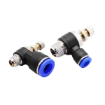 Picture of ISC04-01 - Speed Controller Elbow  - Flow Control Fitting - 4mm Tube To 1/8" Male Thread - Technopolymer