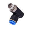 Picture of ISCW04-M5 - Speed Controller Elbow with Lock - Flow Control Fitting - 4mm Tube To M5 Male Thread - Technopolymer