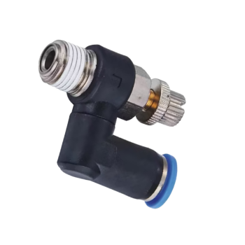 Picture of ISS04-M5 - Speed Controller Valve Rotating - Flow Control Fitting - 4mm Tube To M5 Male Thread - Technopolymer