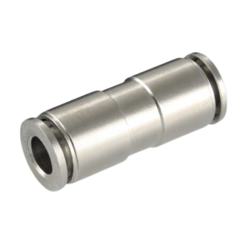 Picture of IPUT12 - Straight Line Connector - Metal Push-in Fitting - 12mm Tube To 12mm Tube - Nickel Plated Brass