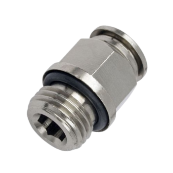 Picture of IPCT08-G02 - Stud Male G-Thread with O-Ring - Metal Push-in Fitting - 8mm Tube To 1/4" G-Male Thread 