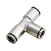 Picture of IPET10 - Tee Piece Tube - Metal Push-in Fitting - 10mm Tube To 10mm Tube with Tube Tee - Nickel Plated Brass