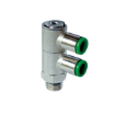 Picture of 330818 - Banjo Double - Swivel - Push-in Fittings - 8mm Tube To 1/8" Male Thread - Brass
