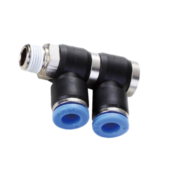 Picture of IPHT06-M5-2 - Banjo Double - Push-In Fitting - 6mm Tube To M5 Male Thread - Technopolymer