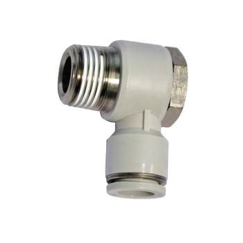 Picture of POL10-02 - Banjo Single Female - Push-In Fitting - 10mm Tube To 1/4" Female and Male Thread - Plastic
