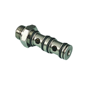 Picture of 33A18 - Banjo Stem - Double Swivel - Push-in Fittings - 1/8" Male Thread Stem To  - Brass