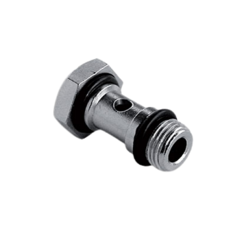 Picture of 407M5 - Banjo Stem - Single - Push-in Fittings - M5 Male Thread To  - Brass