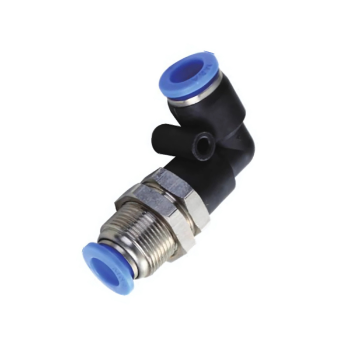 Picture of IPLM16 - Bulkhead Elbow - Push-In Fitting - 16mm Tube To 16mm Tube (M26X1) - Technopolymer