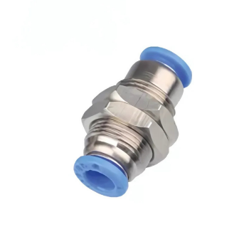Picture of IPM14 - Bulkhead Union - Push-In Fitting - 14mm Tube To 14mm Tube (M24X1) - Polymer & Brass