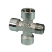 Picture of 12012 - Cross Piece Male/Female - Standard Fittings - 1/2" Male Thread To 3 x 1/2" Female Thread - Brass