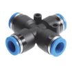 Picture of IPZ08 - Cross Piece - Push-In Fitting - 8mm Tube To 8mm Tube - Technopolymer