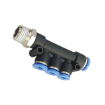 Picture of IPKD10-8-03 - Distributor Male - Push-In Fitting - 10mm Tube To 8mm Tube Distributor with 3/8" Male Thread 