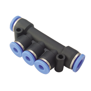 Picture of IPK08 - Distributor Tube - Push-In Fitting - 8mm Tube To 8mm Tube Distributor - Technopolymer