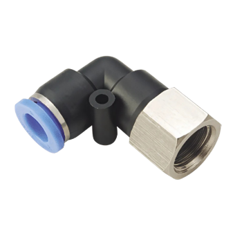 Picture of IPLF06-03 - Elbow Female - Push-In Fitting - 6mm Tube To 3/8" Female Thread - Technopolymer